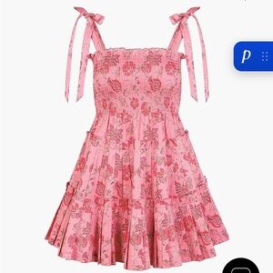 Hill House Pink Floral Mini Dress